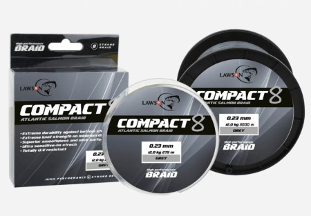 Lawson Compact 8 Grey - Atlantic Salmon Braid