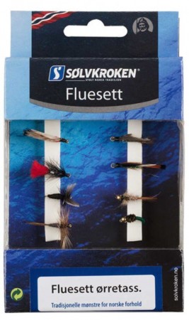 FLUESETT, ØRRETASS  10 fluer